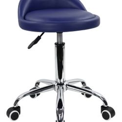 KKTONER Rolling Stool Task Chair, Height Adjustable, Blue