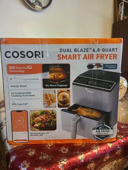 used cosori dual blaze 6.8 quart smart air fryer in good condition for