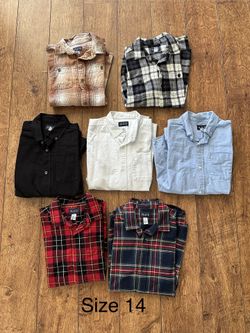 Boys Long Sleeve Shirts Size 14