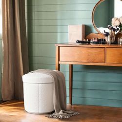 Modern Round Ottoman with Storage