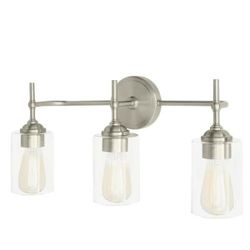 Ayelen 22 in. 3-Light Brushed Nickel Modern Bathroom Vanity Ligh