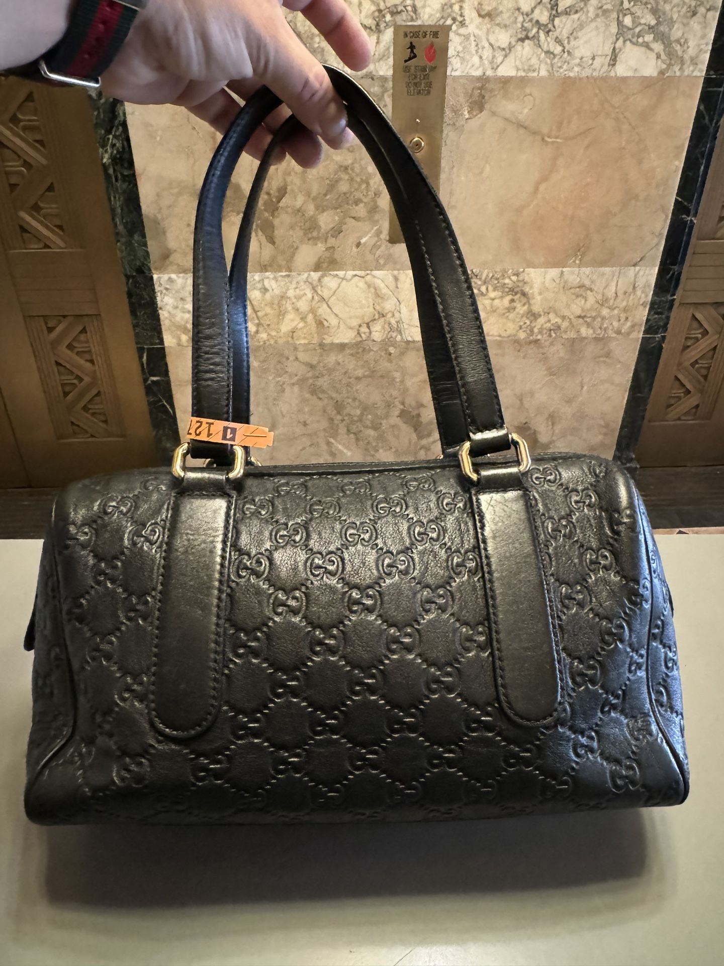 Gucci Boston Black Leather Bag