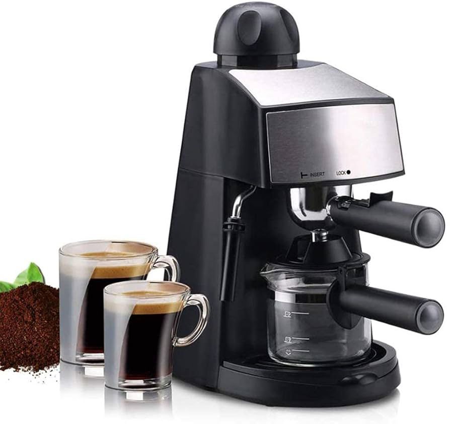 Semi-automatic steam espresso machine with 240ml water tank, capable of making latte, mocha and cappuccino