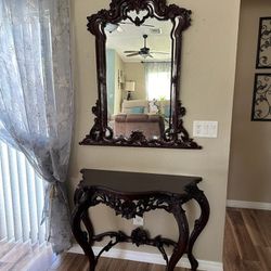 Entrance table And mirror