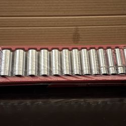Snap-on Tools 13 pc 1/2" Drive 6-Point SAE Flank Drive® Deep Socket Set (3/8-1-1/8")
