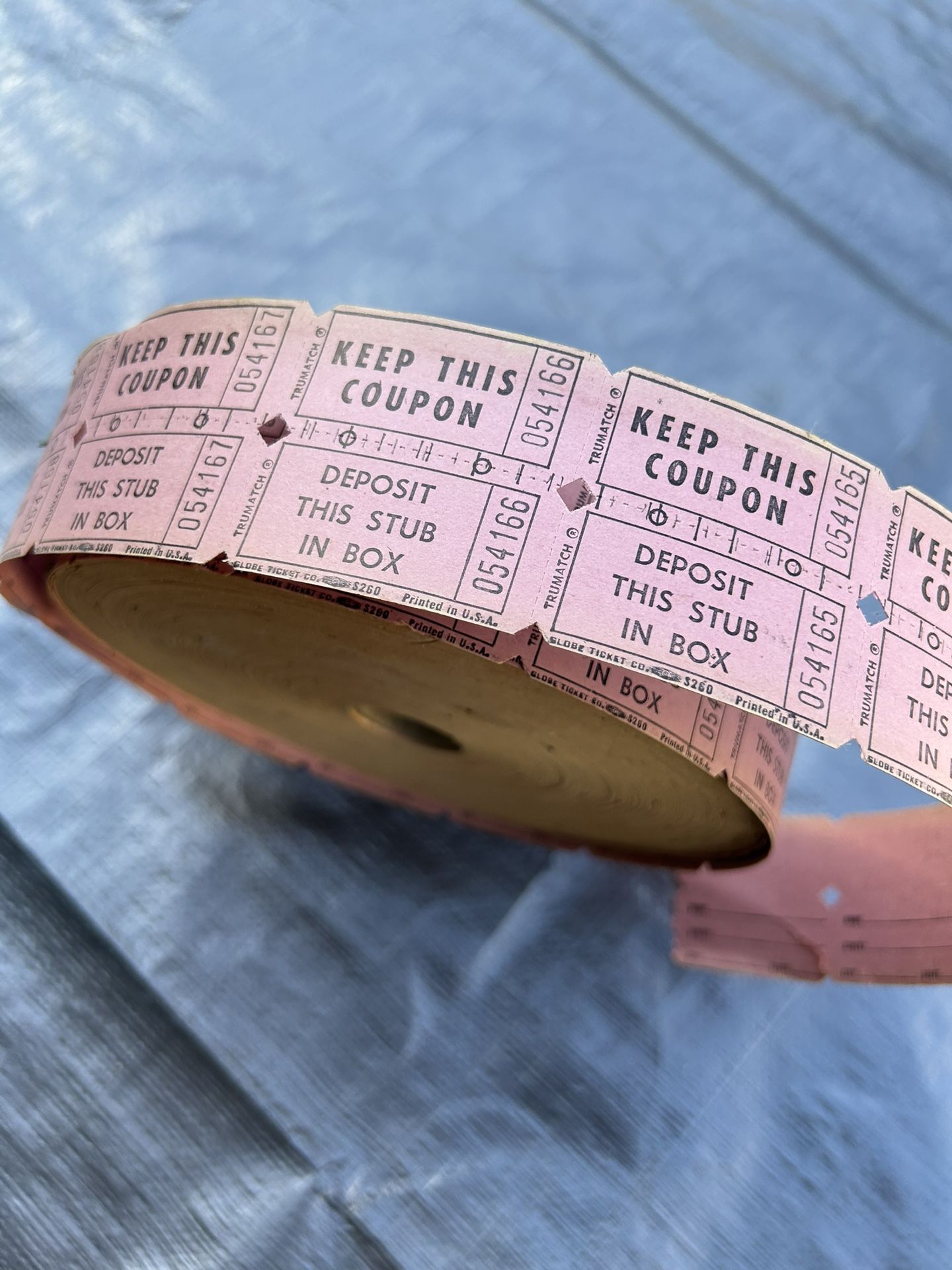 Antique Ticket Stub Roll