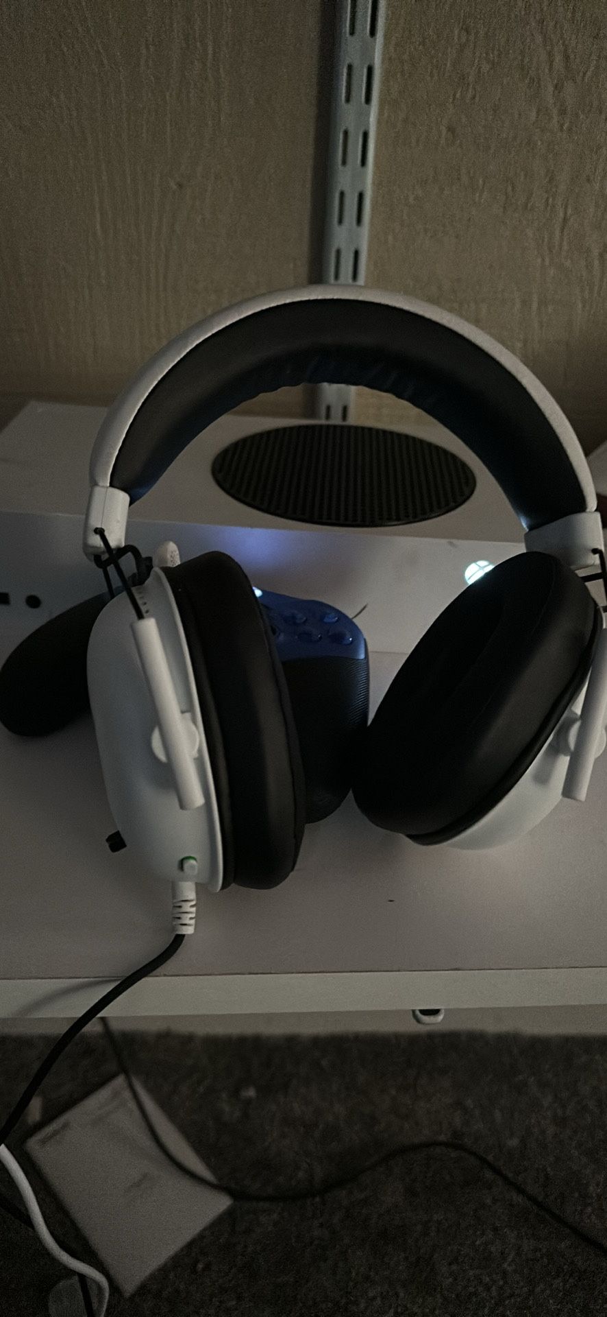 xbox with 2 elite controllers and a headset