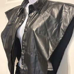 Women’s Fax Leather Shirt/ Blouse 