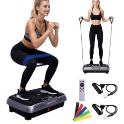 Máquina de ejercicios con placa de vibración, placa vibratoria para pérdida de peso de drenaje linfático, placa de agitación de cuerpo completo con ba