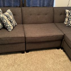 6 Piece Grey Sectional 