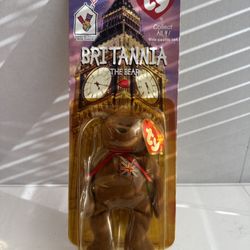 Ty "Britannia The Bear" McDonalds Beanie Baby~RARE PACKAGING ERRORS~Sealed  *NEW