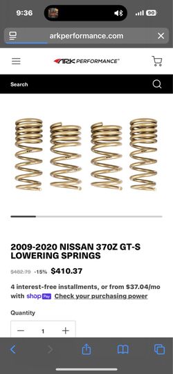 370z g37 lowering springs