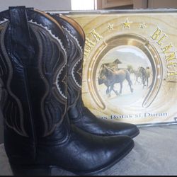 Black Leather Men's Boots 