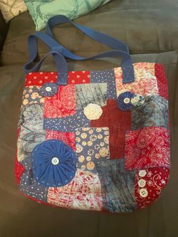 Handmade Red, White & Blue Small Tote