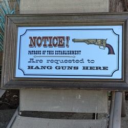 Vintage Mirrored Antique Sign (See Pictures)