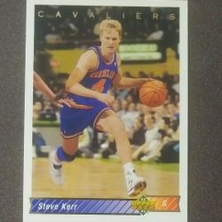 1992-93 Upper Deck Steve Kerr Cleveland Cavaliers #304 Basketball Card Vintage Collectible Sports NBA Trading
