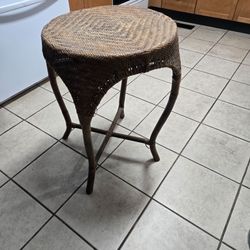 Vintage Wicker Accent Table