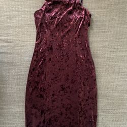Crushed Velvet MIDI Dress Size Small