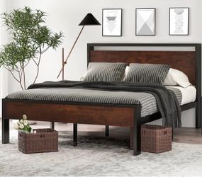Queen Bed from modern bed frame