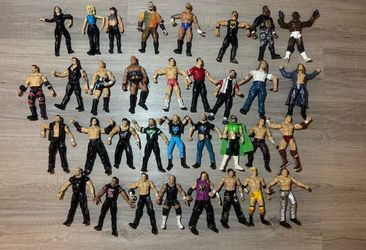 Vintage WWE Wrestling Action Figure Lot of 34