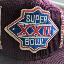 Vintage Washington Redskins Super Bowl 22 Courderoy Adjustable Hat