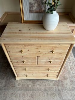 Wood tallboy dresser