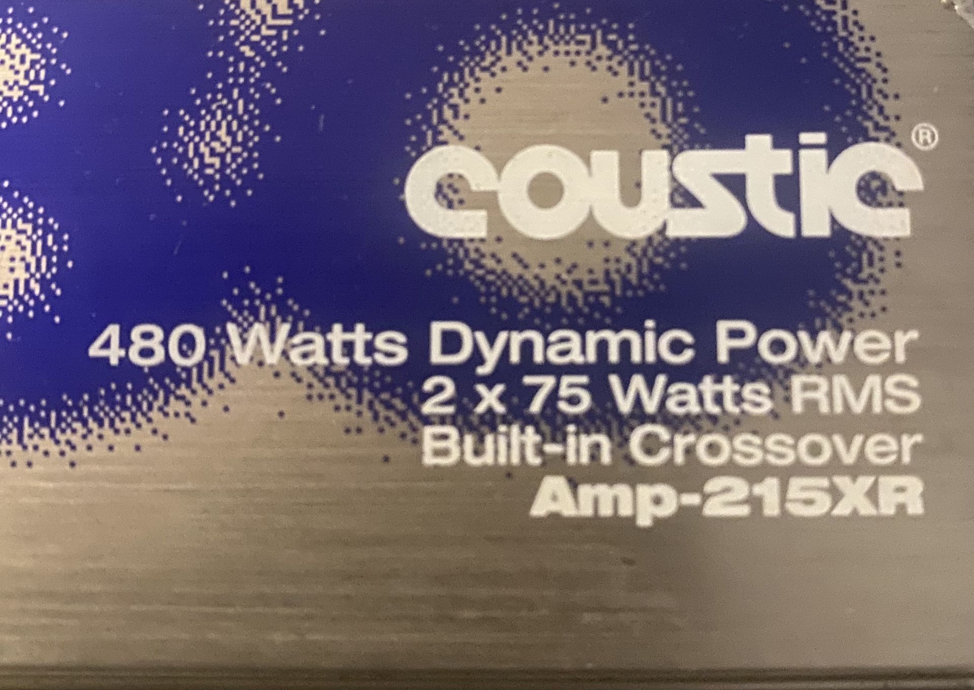Coustic 480 2 X75 Built In Crossover Car Amp Auto 