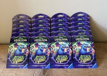 Disney Lorcana Attack of the Vine! Sleeved Booster Pack Lot