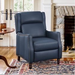 Recliner accent chair with nailhead trim