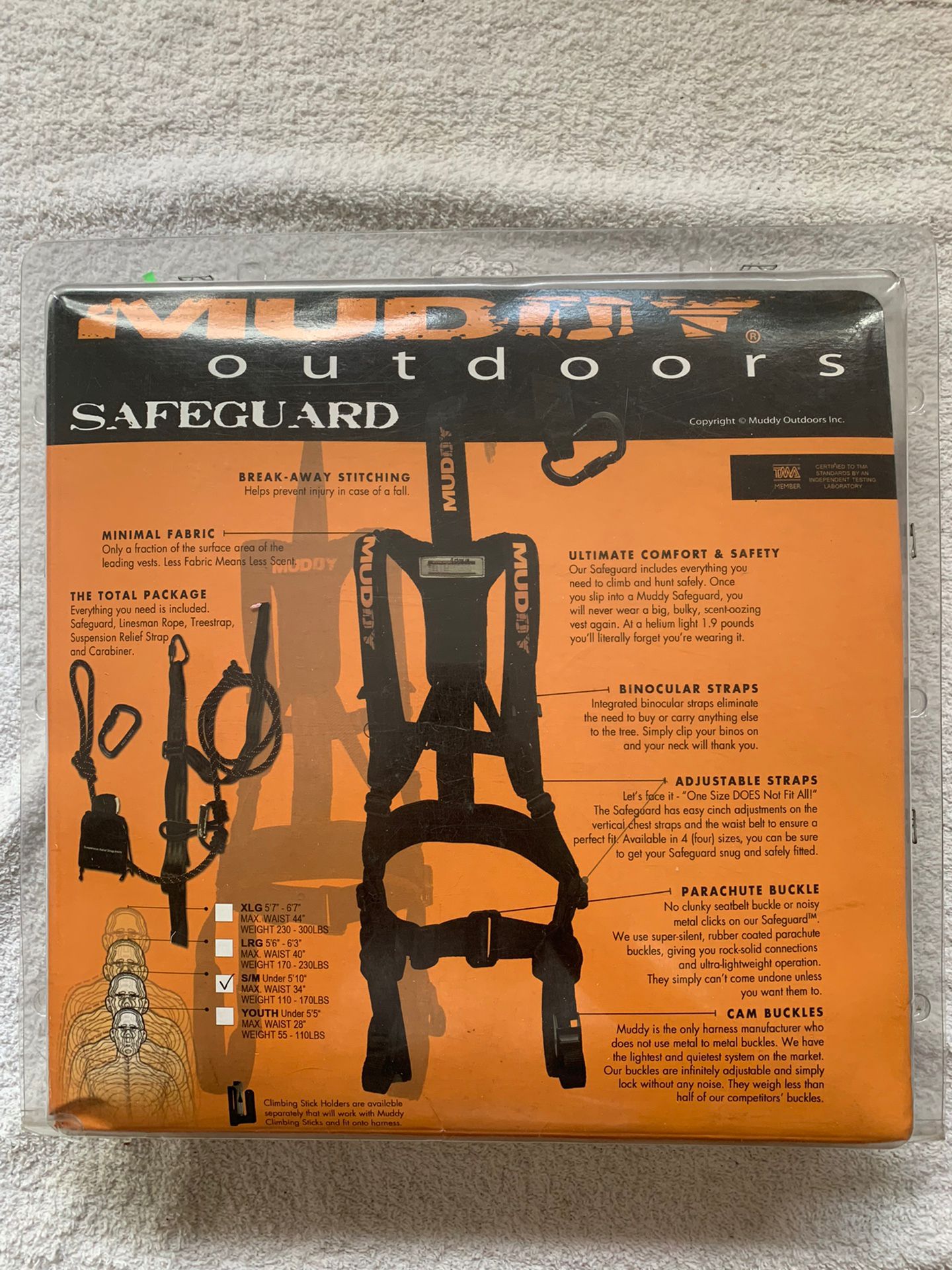 Muddy Outdoors Safeguard Bow Hunting Tree Harness “NEW” Size S/M