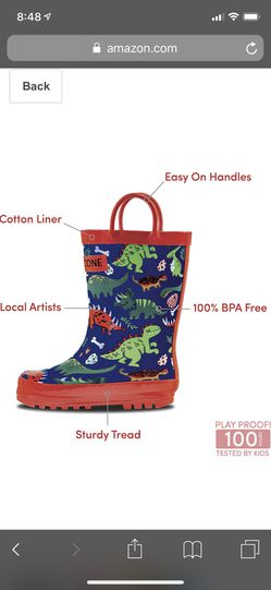 Rain boots for kids size 5T