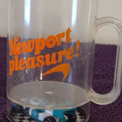 Vintage Newport Auto Car Racing Beer Mug With Car