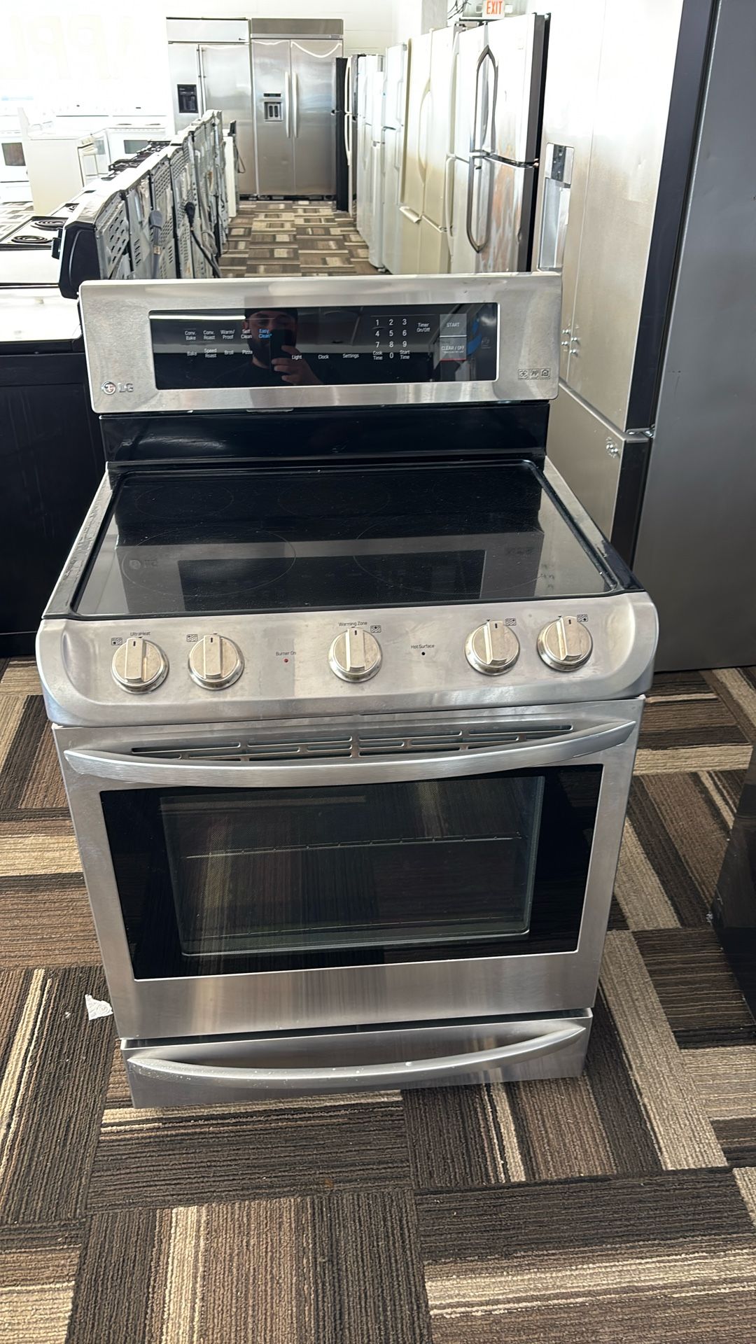LG electric glass top stove