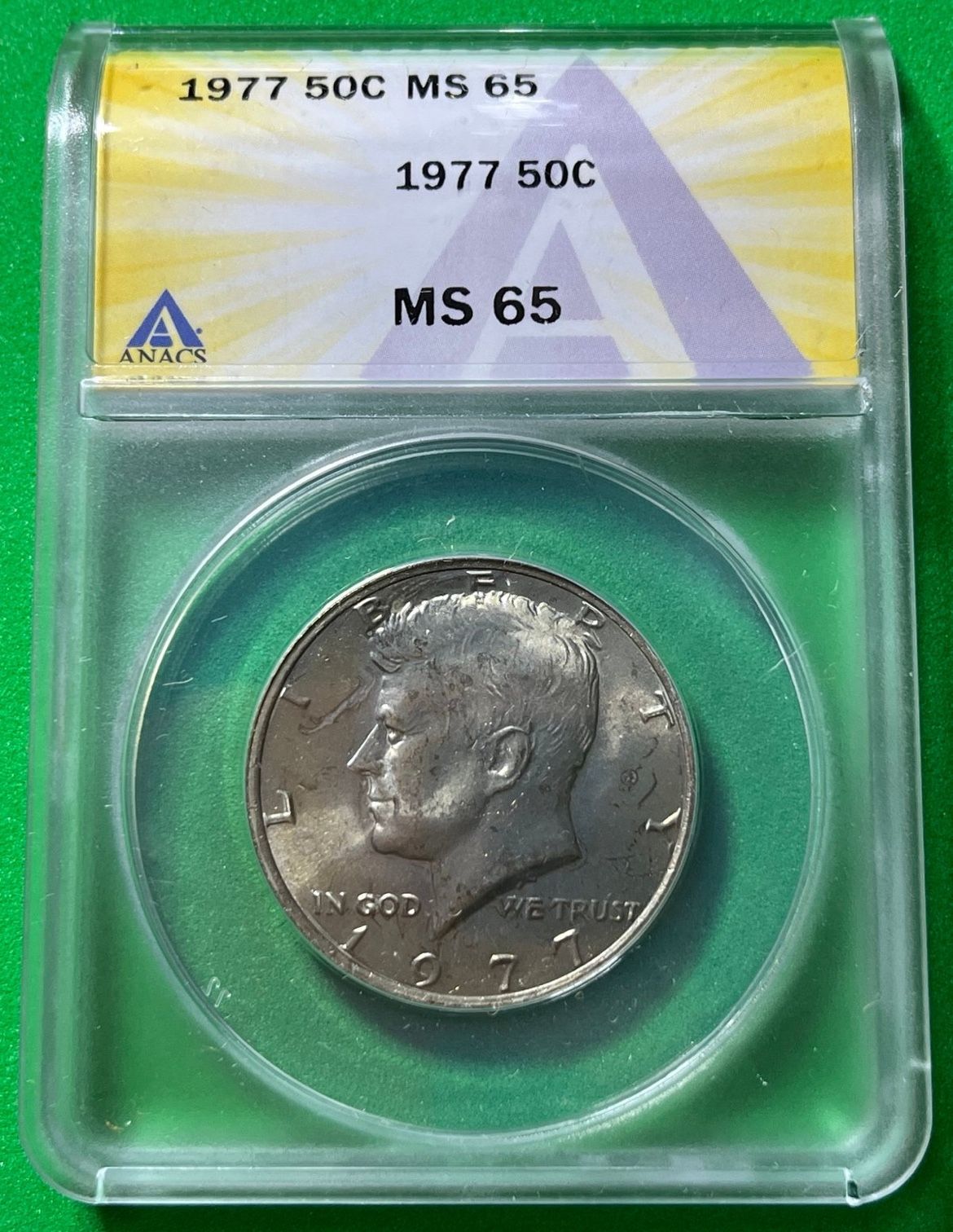 ANACS 1977 Kennedy Half Dollar MS65
