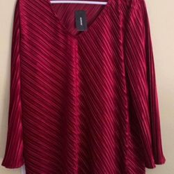 ALFANI Women’s Velvet Long Sleeve Tunic Top Size L 