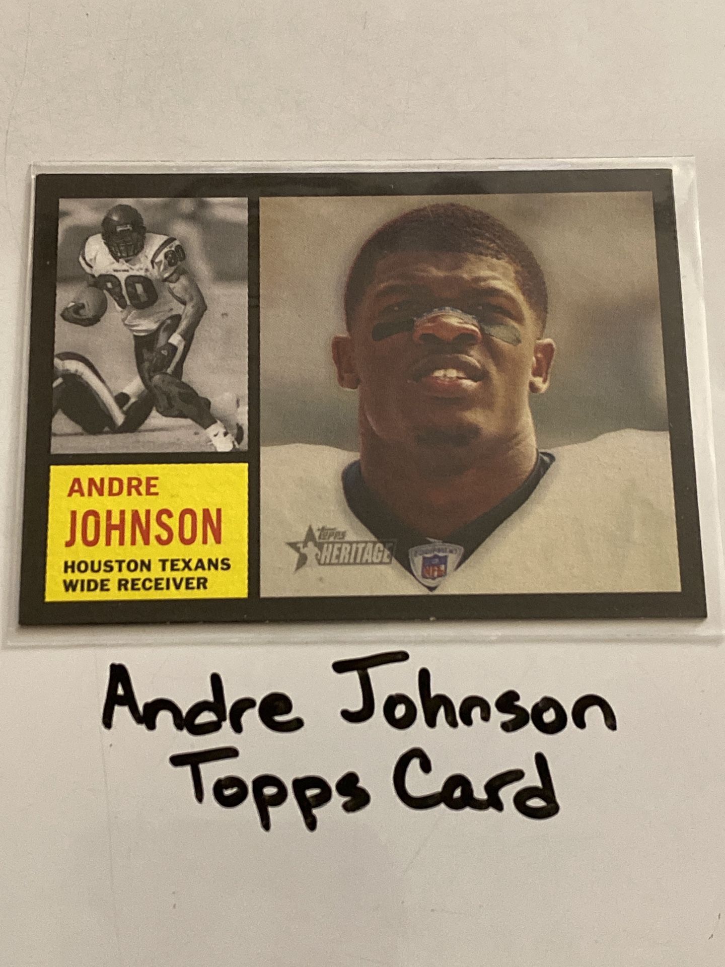 Andre Johnson Houston Texans Hall of Fame WR Topps Card. 