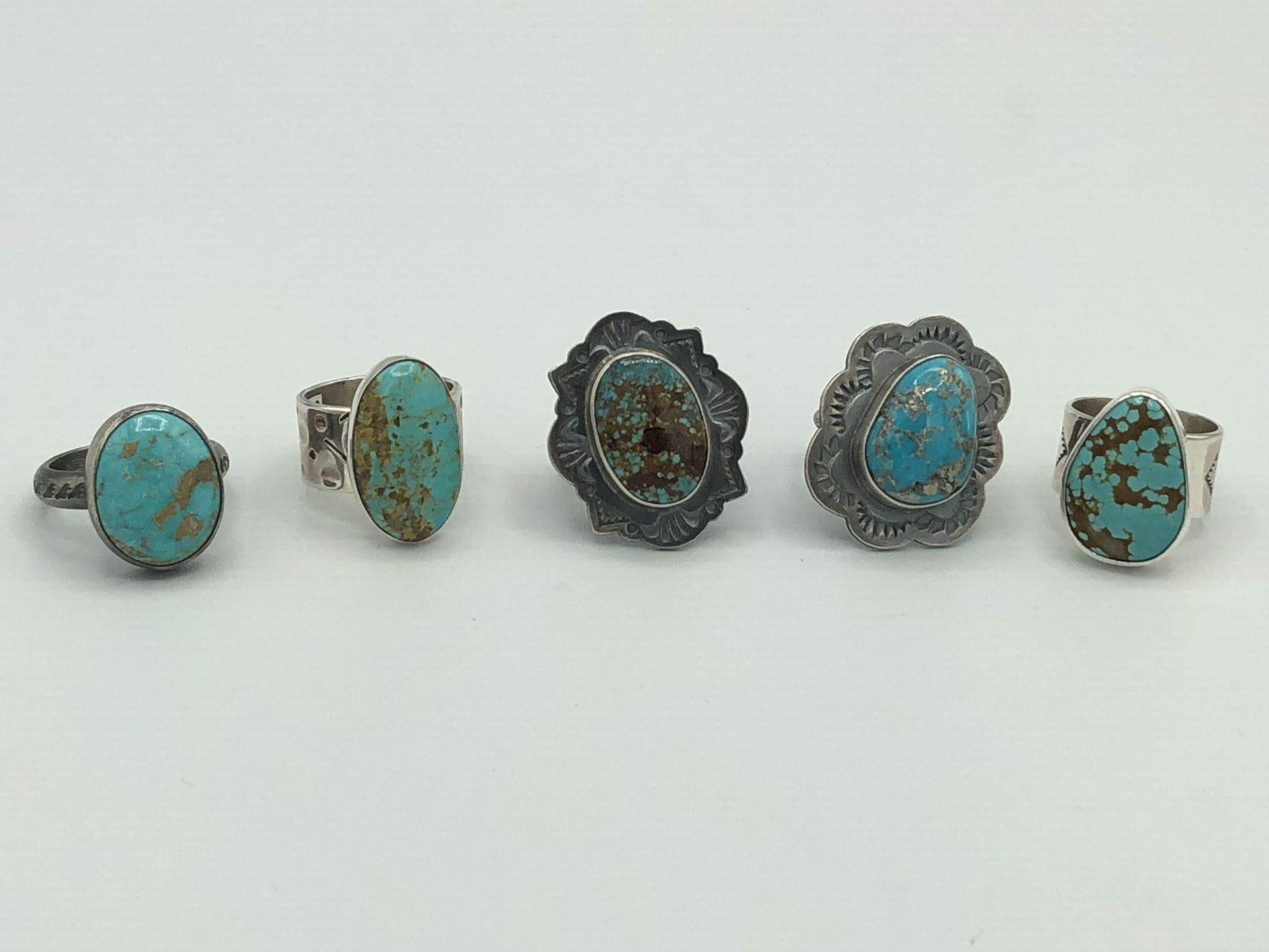 Southwestern Sterling Silver Turquoise Rings