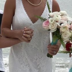 Soft White Elegant Wedding Dress