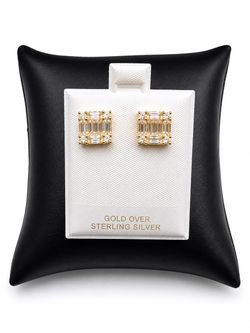 Gold Over 925 Sterling Silver 2.00CTW MOISSANITE Stud Screw Back Earrings