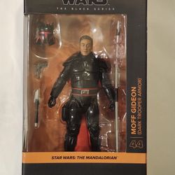 STAR WARS THE BLACK SERIES. THE MANDALORIAN #44. MOFF GIDEON DARK TROOPER ARMOR. 6 " ACTION FIGURE. 