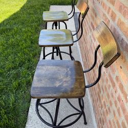 Wooden Spinning Chairs 