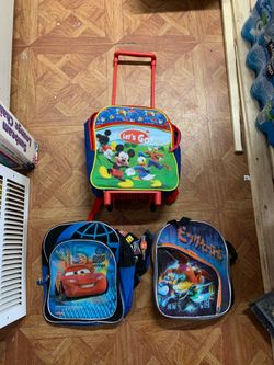 Kids backpack and luggage