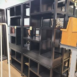 Solid Wood Black Bookcases