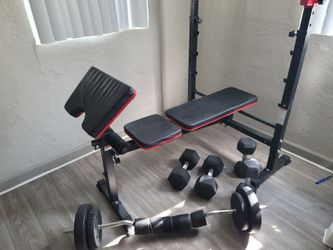 Weight Set + Bench+Dumbells