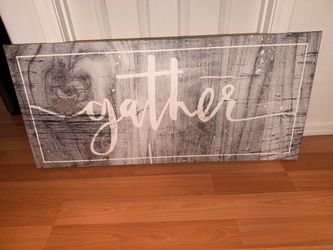 Gather Rustic Farmhouse Wall Sign