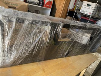 Entertainment Center/ T.V. Stand With Glass Shelves