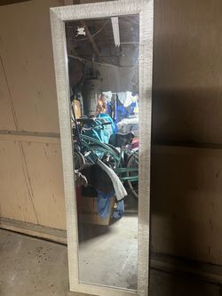 Full Length Wall Mirror Silver Frame