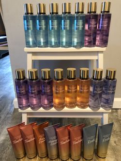$10 each Victoria secret Spray and Lotions it’s 250ml each bottle and pick up Gahanna