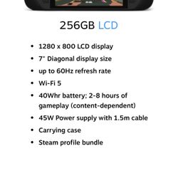 Steam Deck 256gb