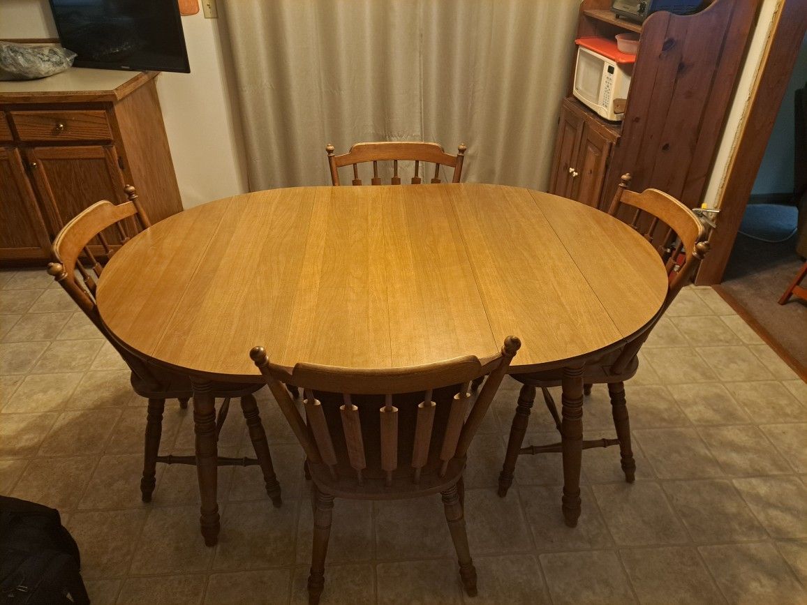 Solid Maple Wood Kitchen Table